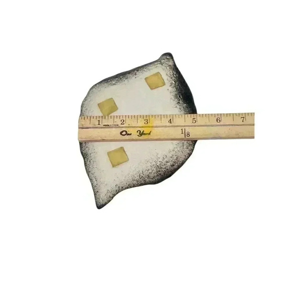 Japanese Leaf-Shaped Ceramic Decorative Plate Multicolor 8" Glossy - Picture 6 of 6